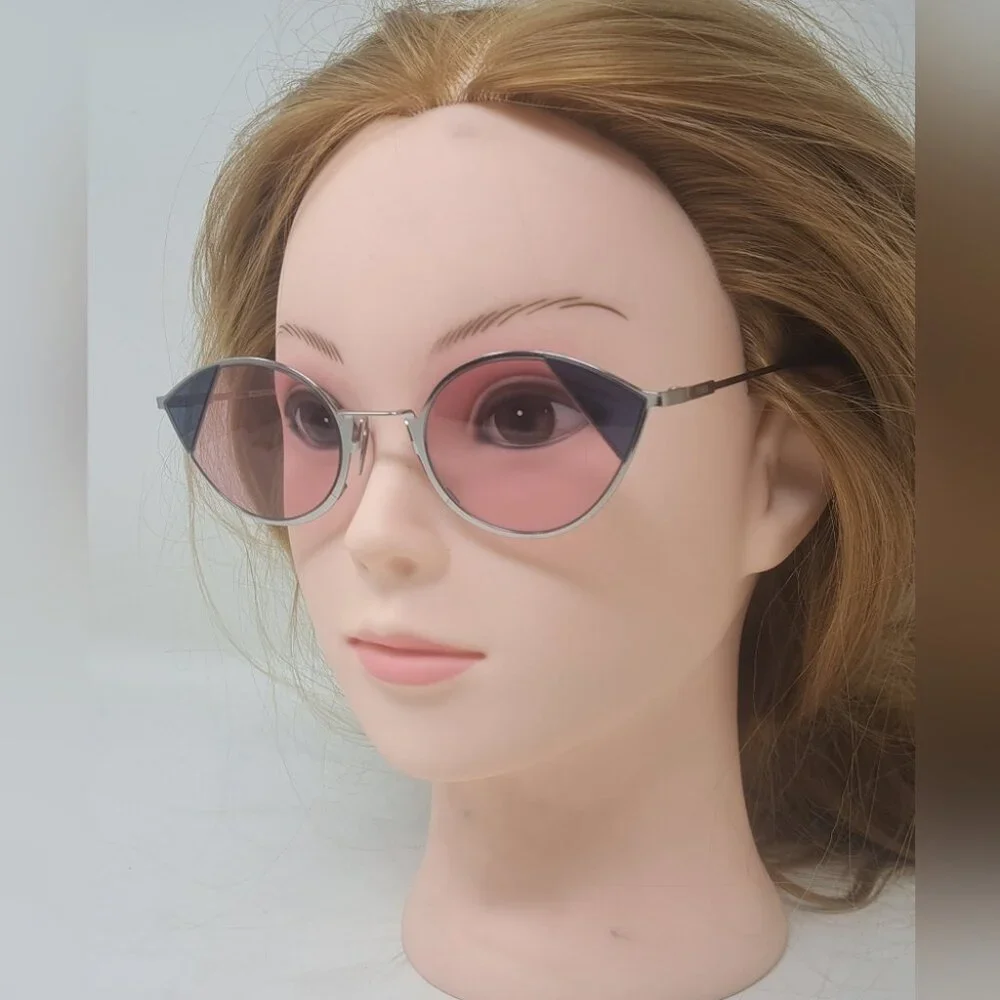 NEW Fendi Women's Sunglasses Cut Eye Rose Silver Cat Eye FF0342/S 51-23-140